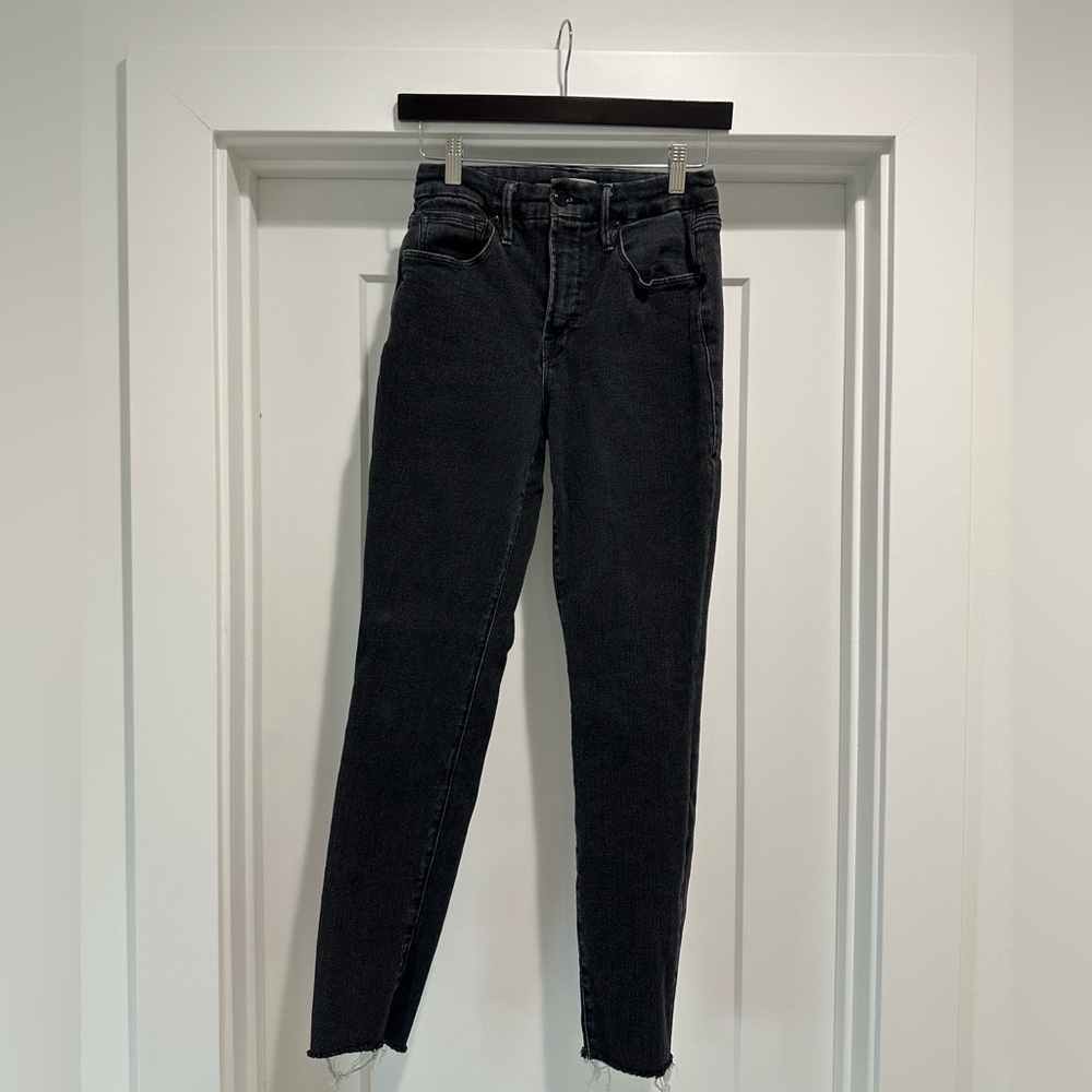 Good American black skinny jeans